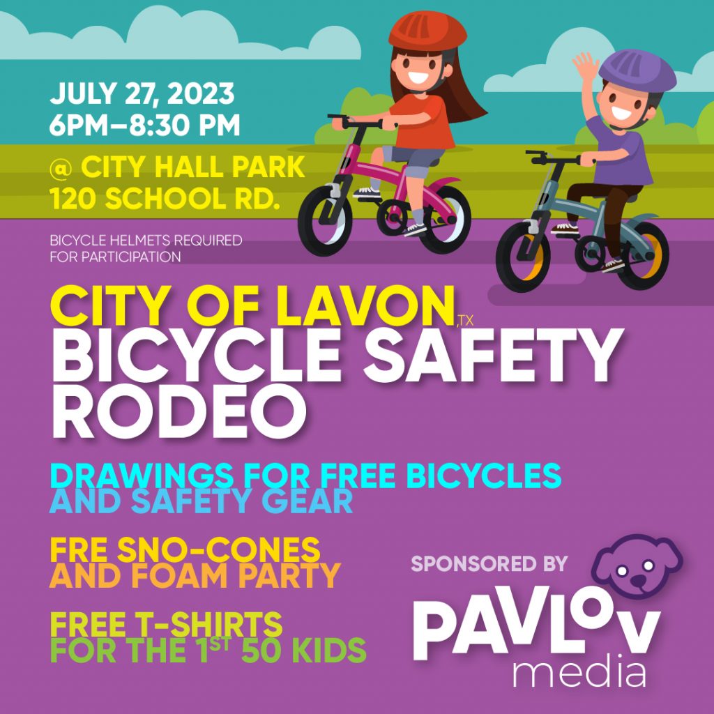 Pavlov Media puts safety first with sponsoring the Lavon Bike Safety Rodeo