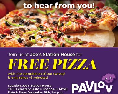 Pavlov Media Gives Away Free Pizza at a Local Restaurant in Chenoa, IL